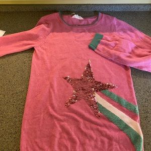 Little girls sweater with flippy sequins
